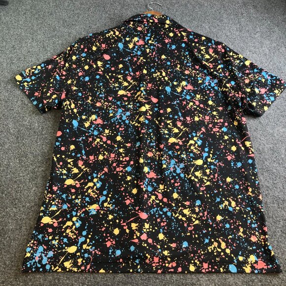 Chubbies Shirt Mens XL Black Paint Splatter Performance Golf Polo Pickleball - Picture 7 of 8